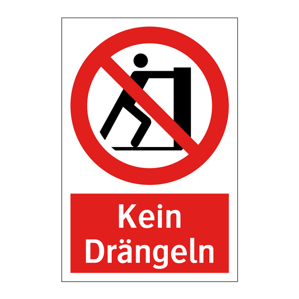 Kein Drängeln