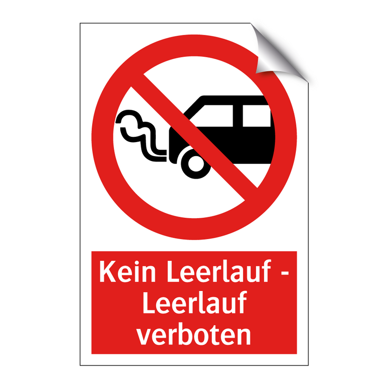 Kein Leerlauf - Leerlauf verboten