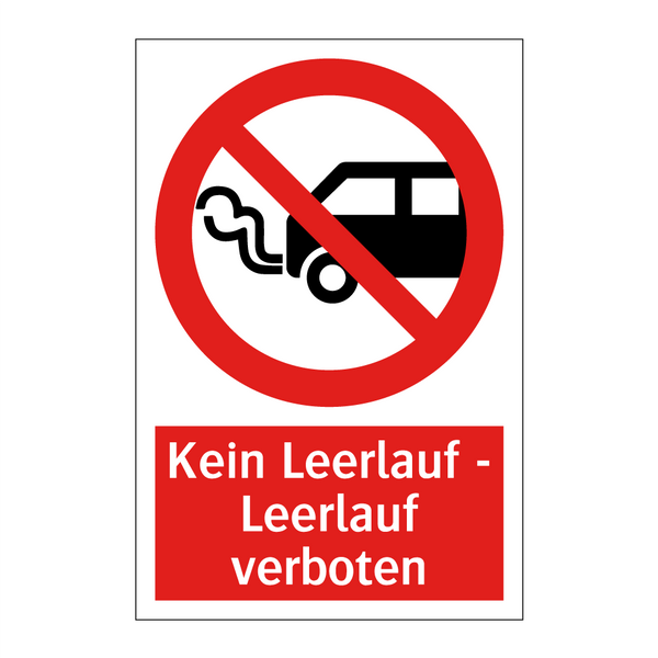 Kein Leerlauf - Leerlauf verboten