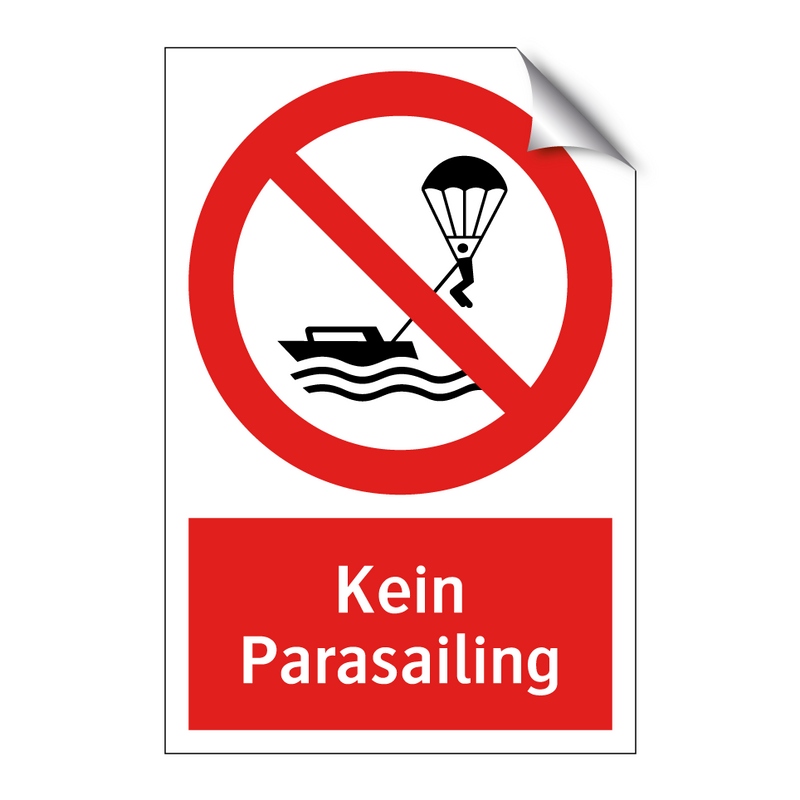 Kein Parasailing