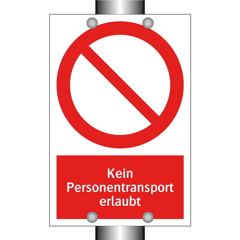 Kein Personentransport erlaubt