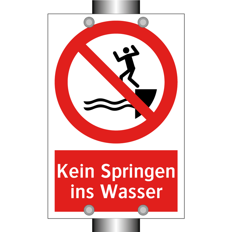 Kein Springen ins Wasser