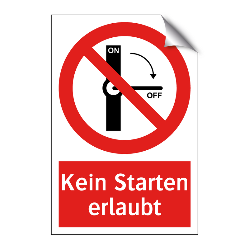 Kein Starten erlaubt
