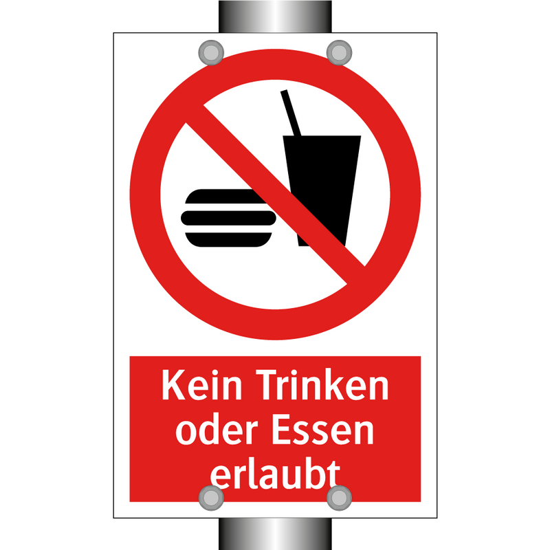 Kein Trinken oder Essen erlaubt