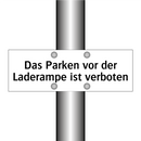 Das Parken vor der Laderampe ist verboten