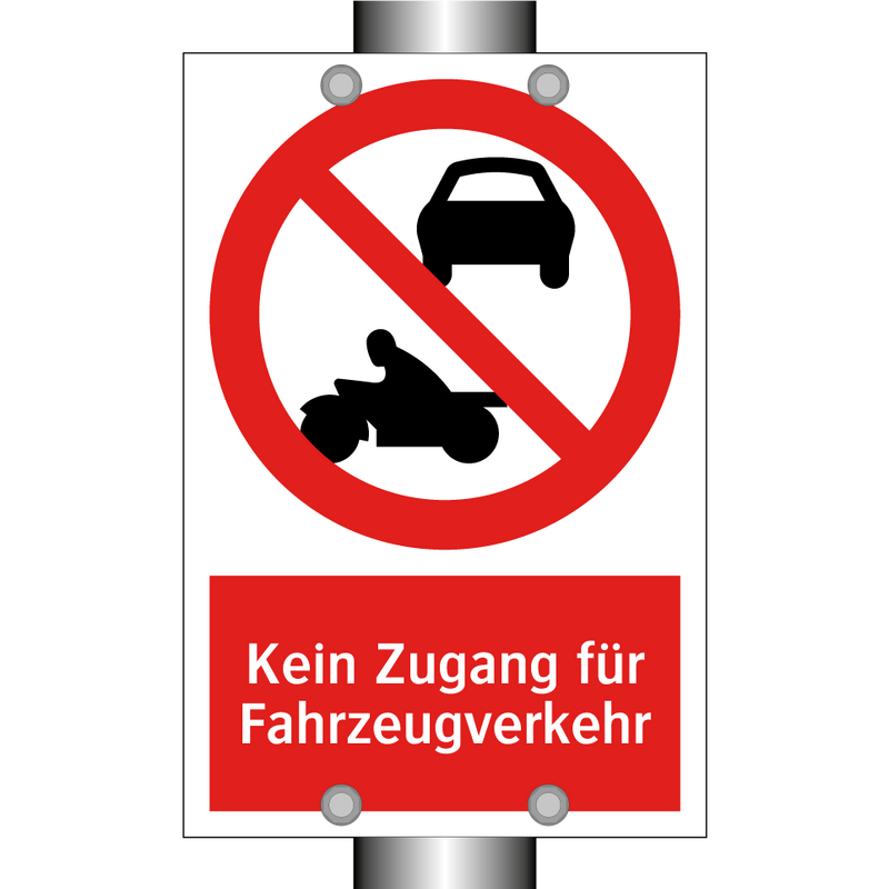 Kein Zugang für Fahrzeugverkehr