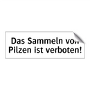 Das Sammeln von Pilzen ist verboten!