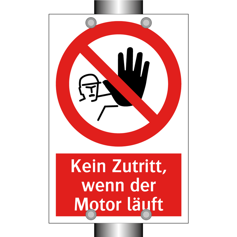 Kein Zutritt, wenn der Motor läuft