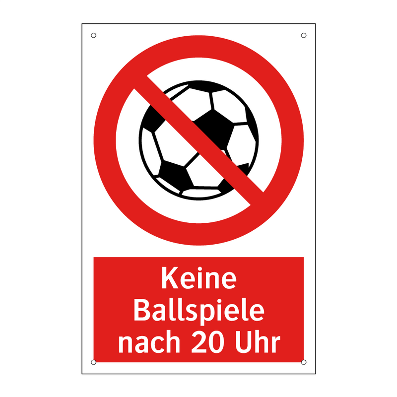 Keine Ballspiele nach 20 Uhr