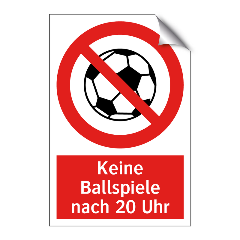 Keine Ballspiele nach 20 Uhr