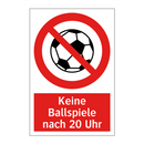 Keine Ballspiele nach 20 Uhr