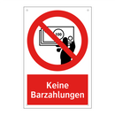 Keine Barzahlungen