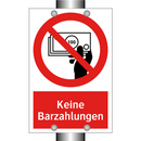 Keine Barzahlungen