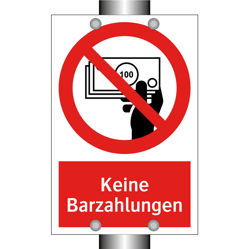 Keine Barzahlungen