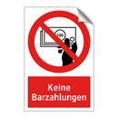 Keine Barzahlungen