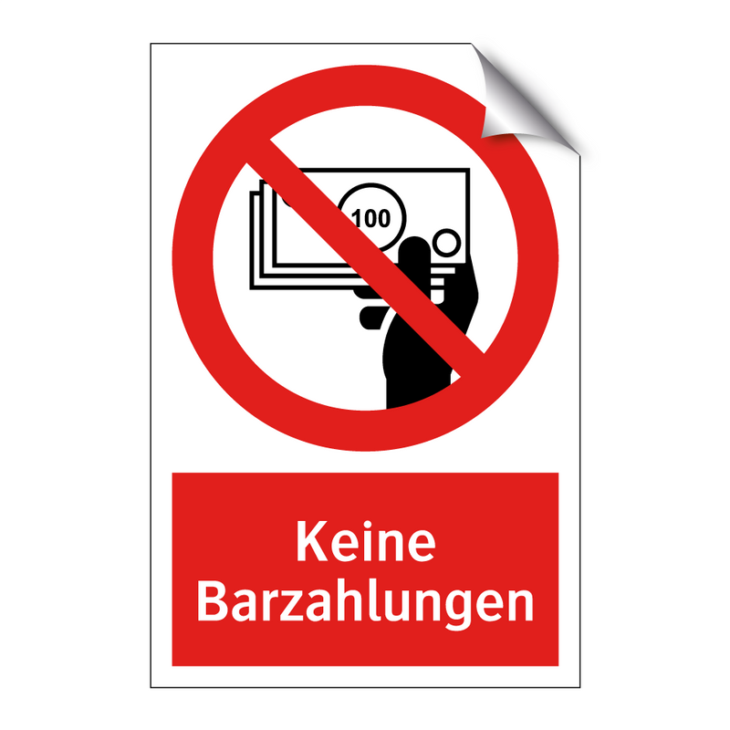 Keine Barzahlungen