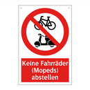 Keine Fahrräder (Mopeds) abstellen