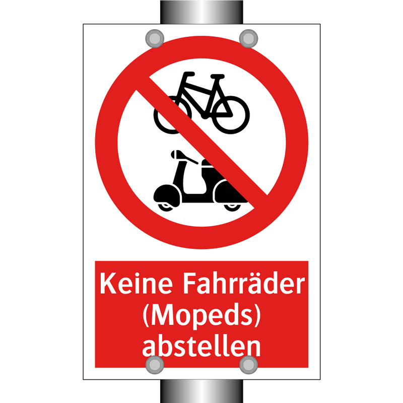 Keine Fahrräder (Mopeds) abstellen