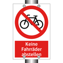 Keine Fahrräder abstellen