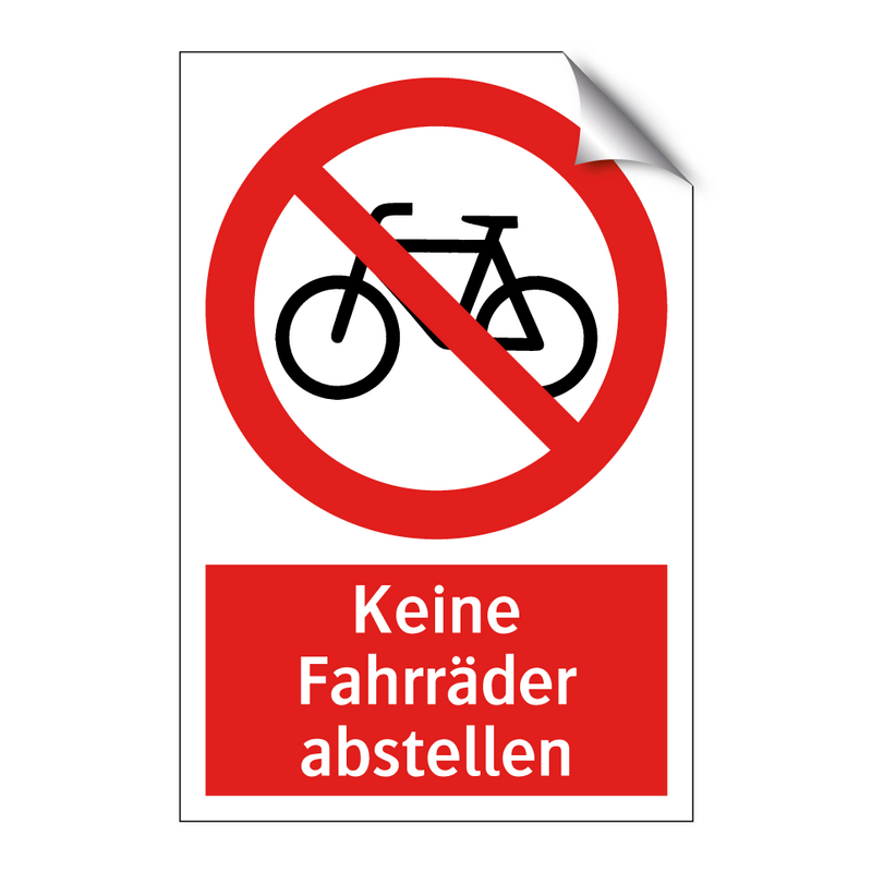 Keine Fahrräder abstellen