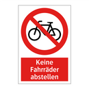 Keine Fahrräder abstellen