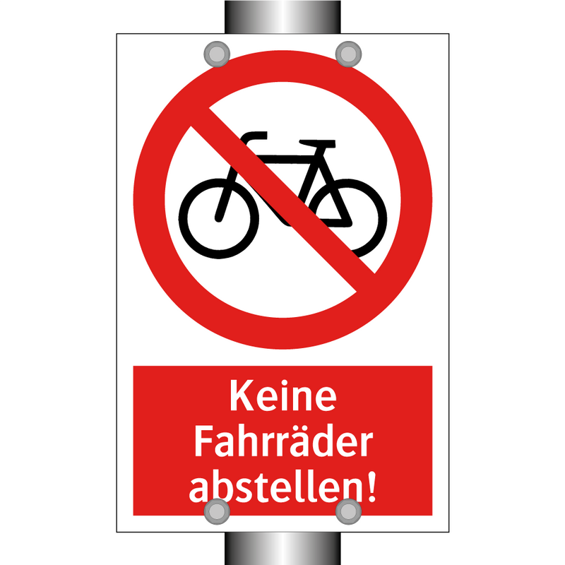 Keine Fahrräder abstellen!