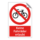 Keine Fahrräder erlaubt