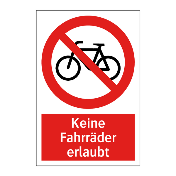Keine Fahrräder erlaubt