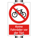 Keine Fahrräder vor der Tür!