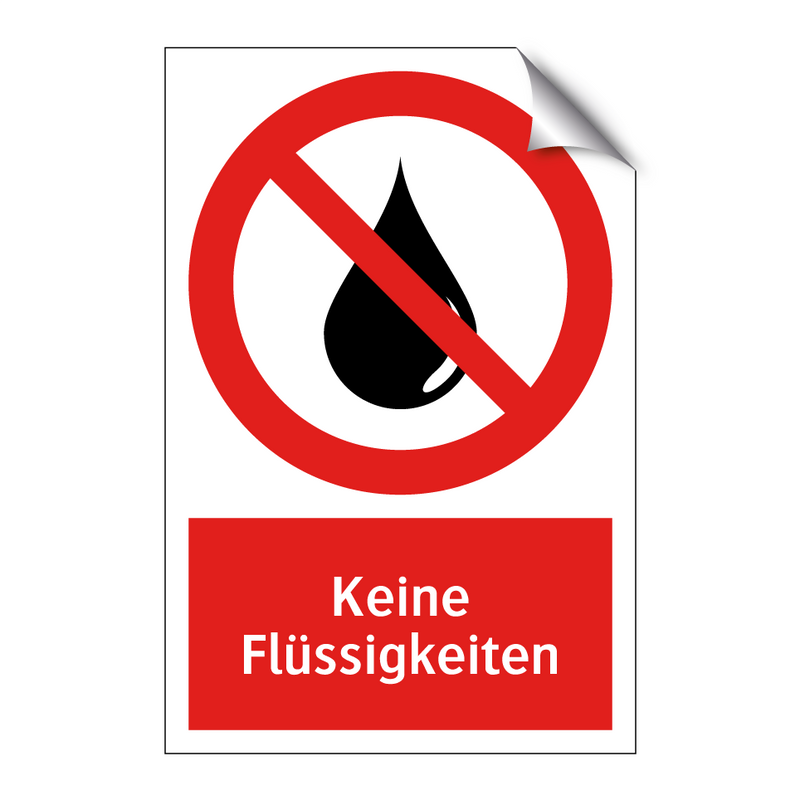 Keine Flüssigkeiten