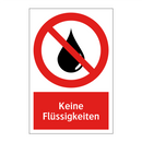 Keine Flüssigkeiten