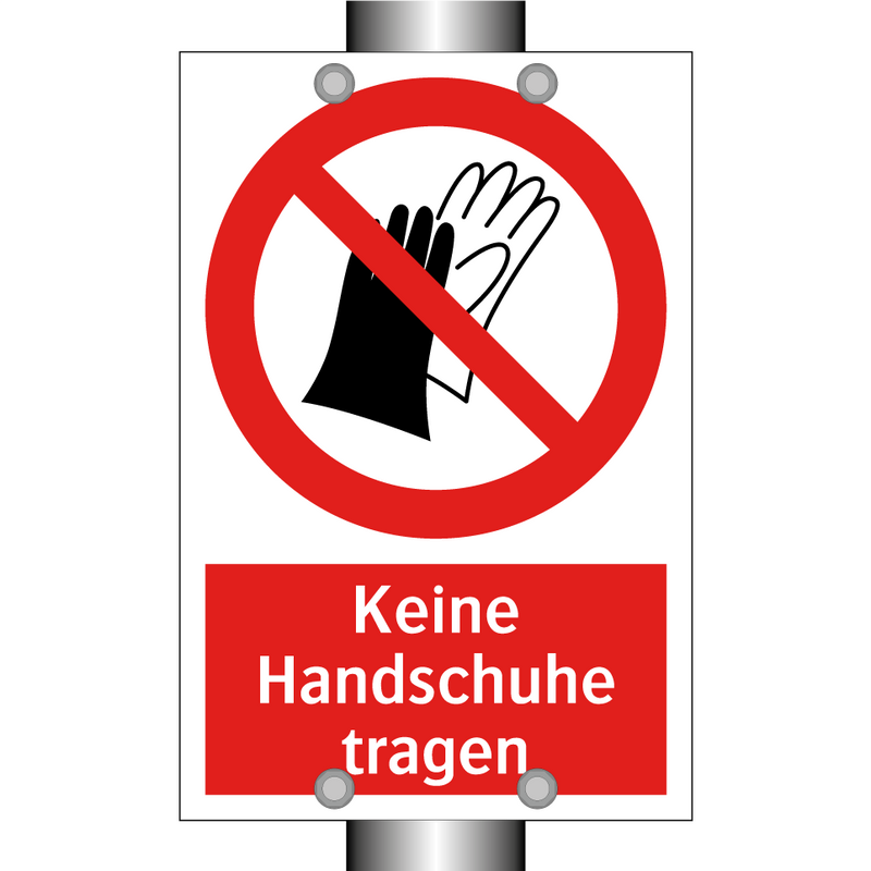 Keine Handschuhe tragen