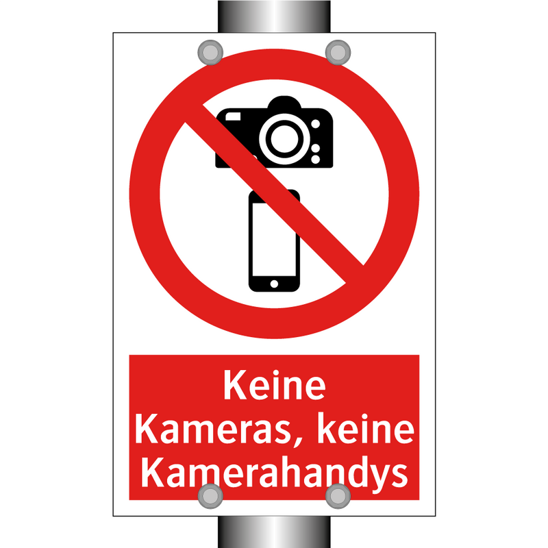 Keine Kameras, keine Kamerahandys