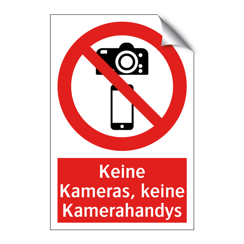 Keine Kameras, keine Kamerahandys