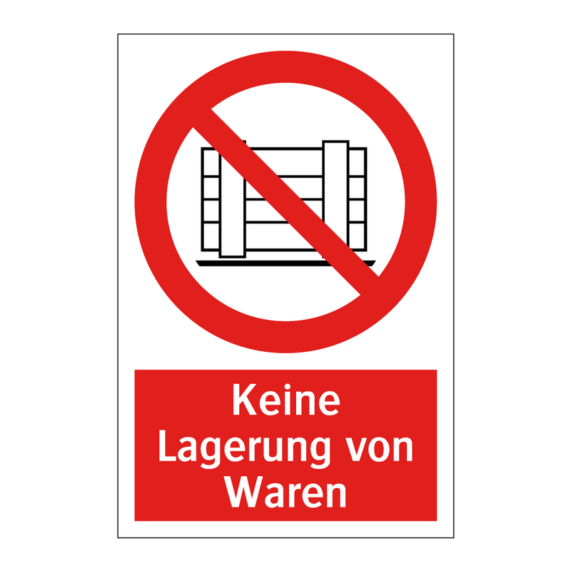 Keine Lagerung von Waren