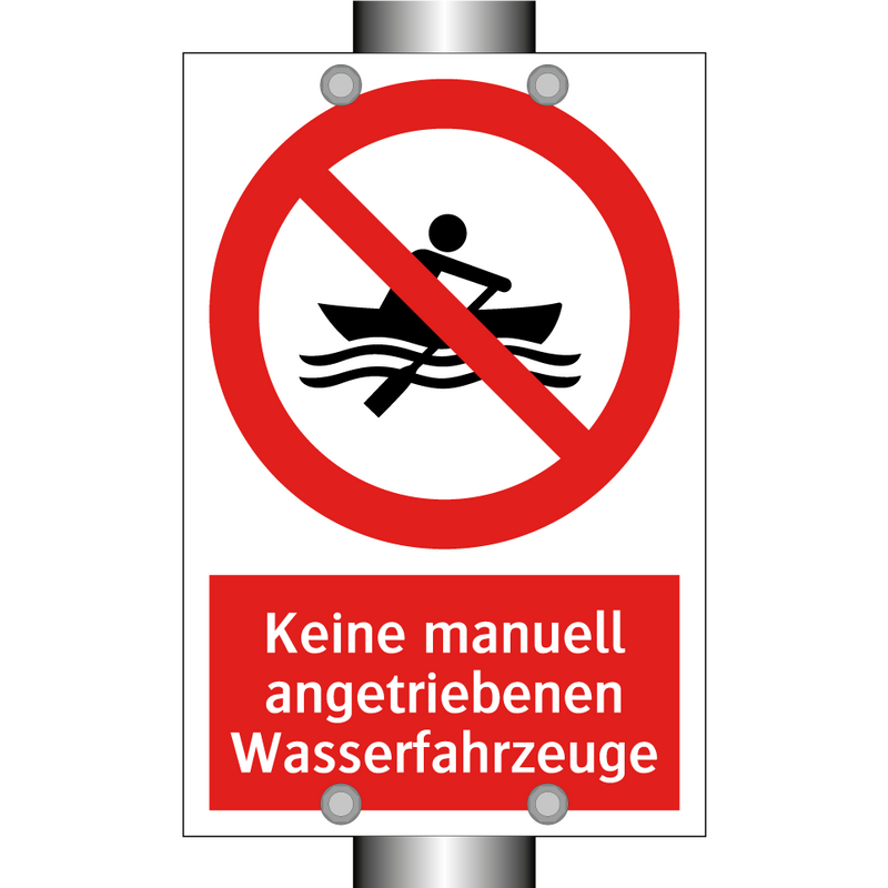 Keine manuell angetriebenen Wasserfahrzeuge