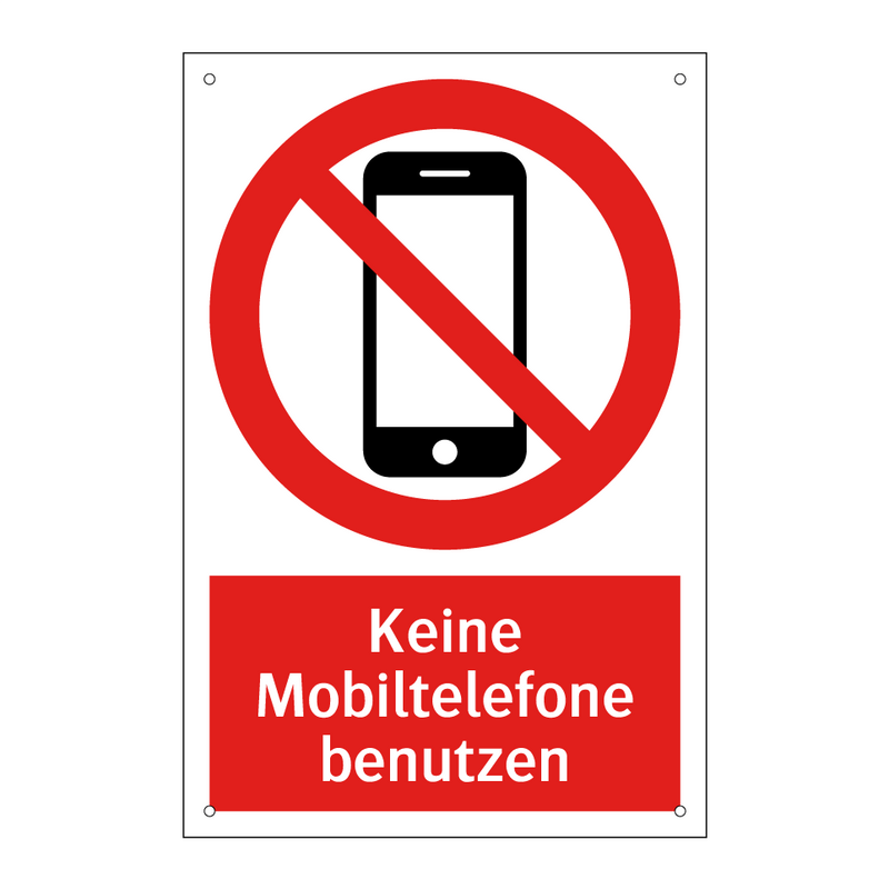 Keine Mobiltelefone benutzen