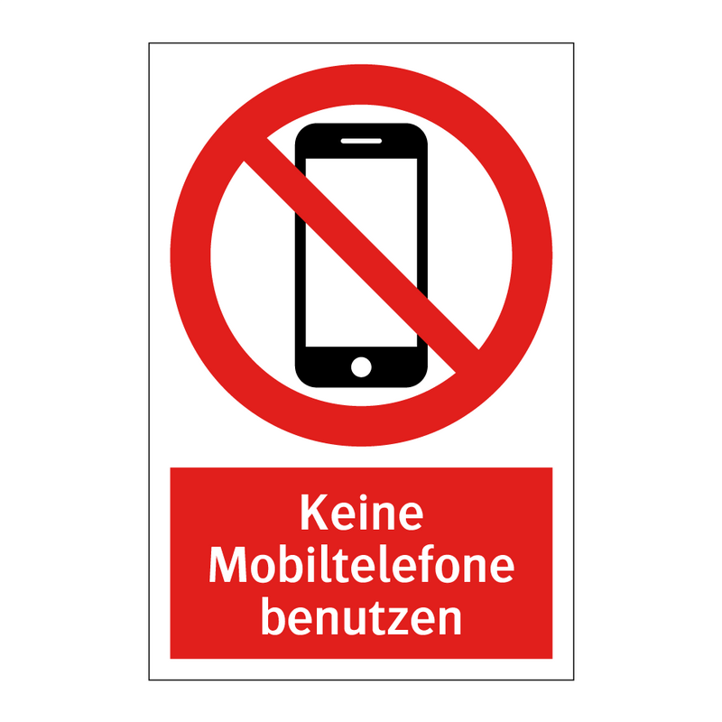 Keine Mobiltelefone benutzen