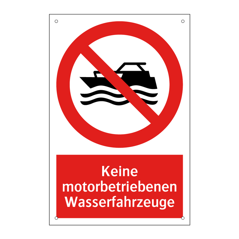 Keine motorbetriebenen Wasserfahrzeuge