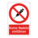 Keine Nadeln einführen