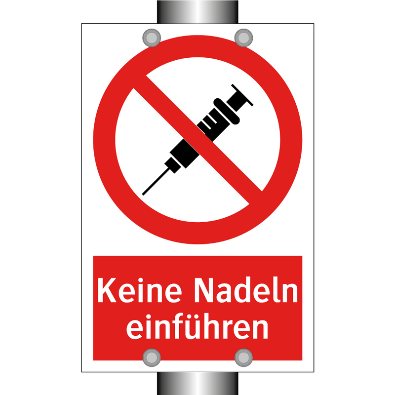 Keine Nadeln einführen
