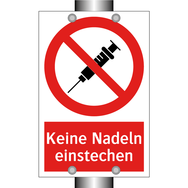 Keine Nadeln einstechen