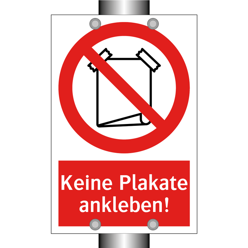 Keine Plakate ankleben!