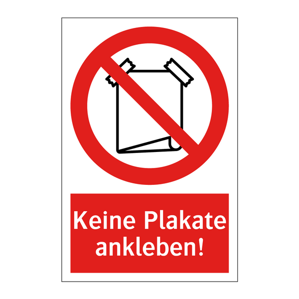 Keine Plakate ankleben!