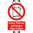 Keine Plakate aufhängen oder kleben