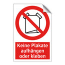 Keine Plakate aufhängen oder kleben