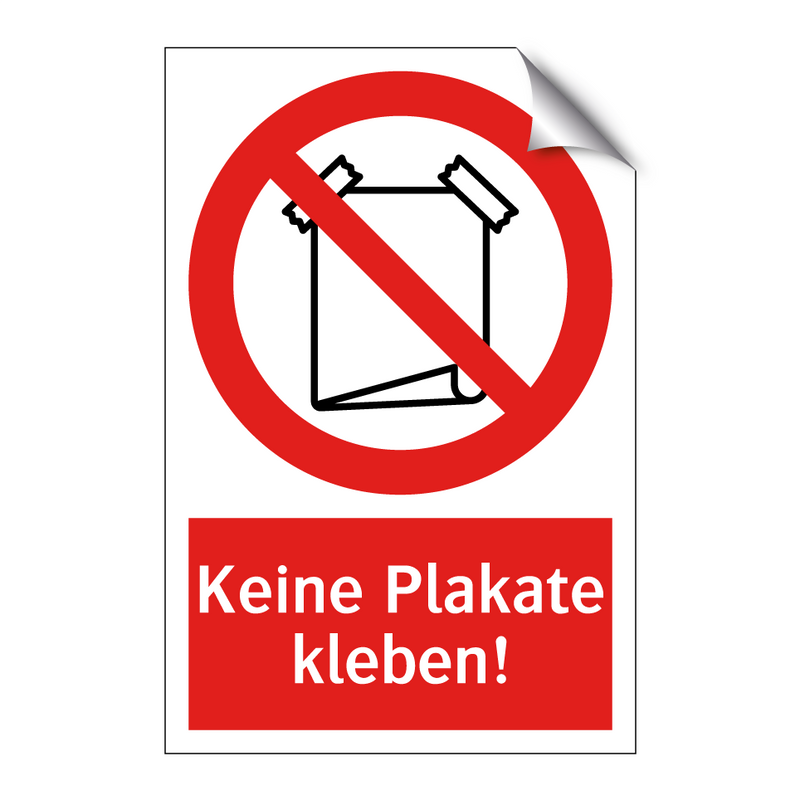 Keine Plakate kleben!