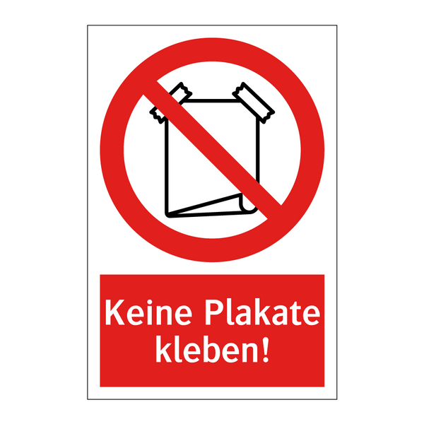 Keine Plakate kleben!