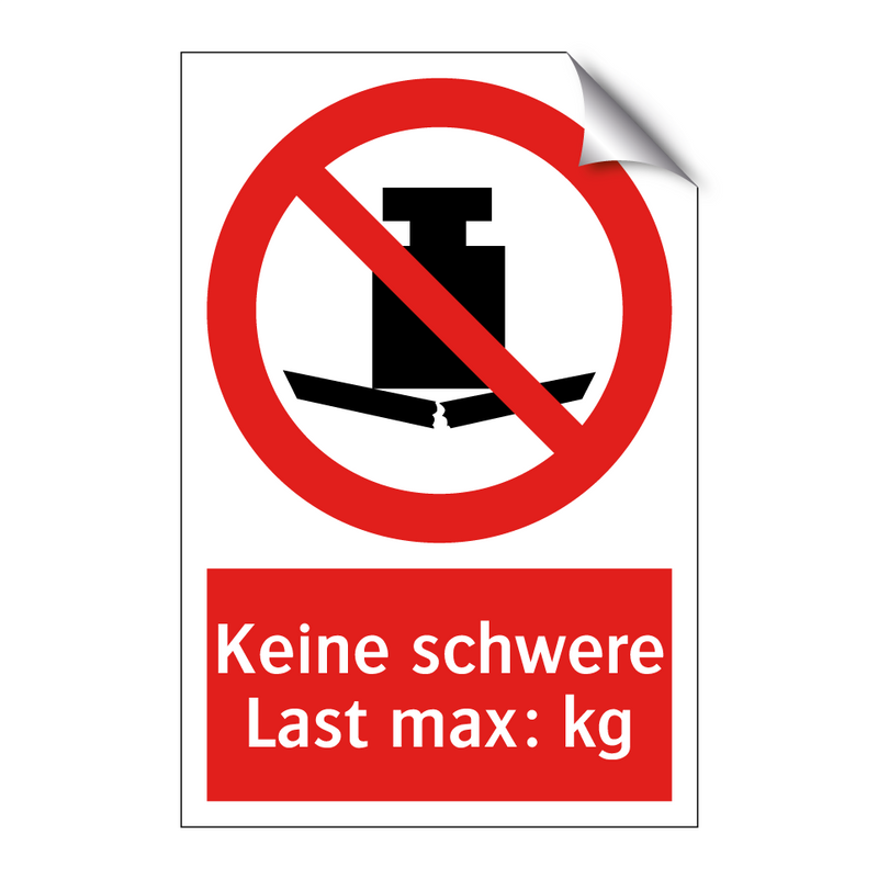 Keine schwere Last max: kg