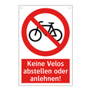 Keine Velos abstellen oder anlehnen!